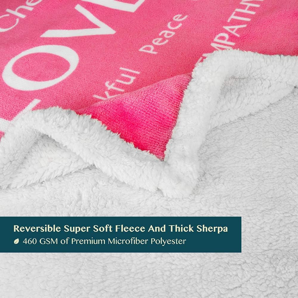 Healing Thoughts Sherpa Throw Blanket – The Perfect Get Well Soon Gift for Comfort and Encouragement