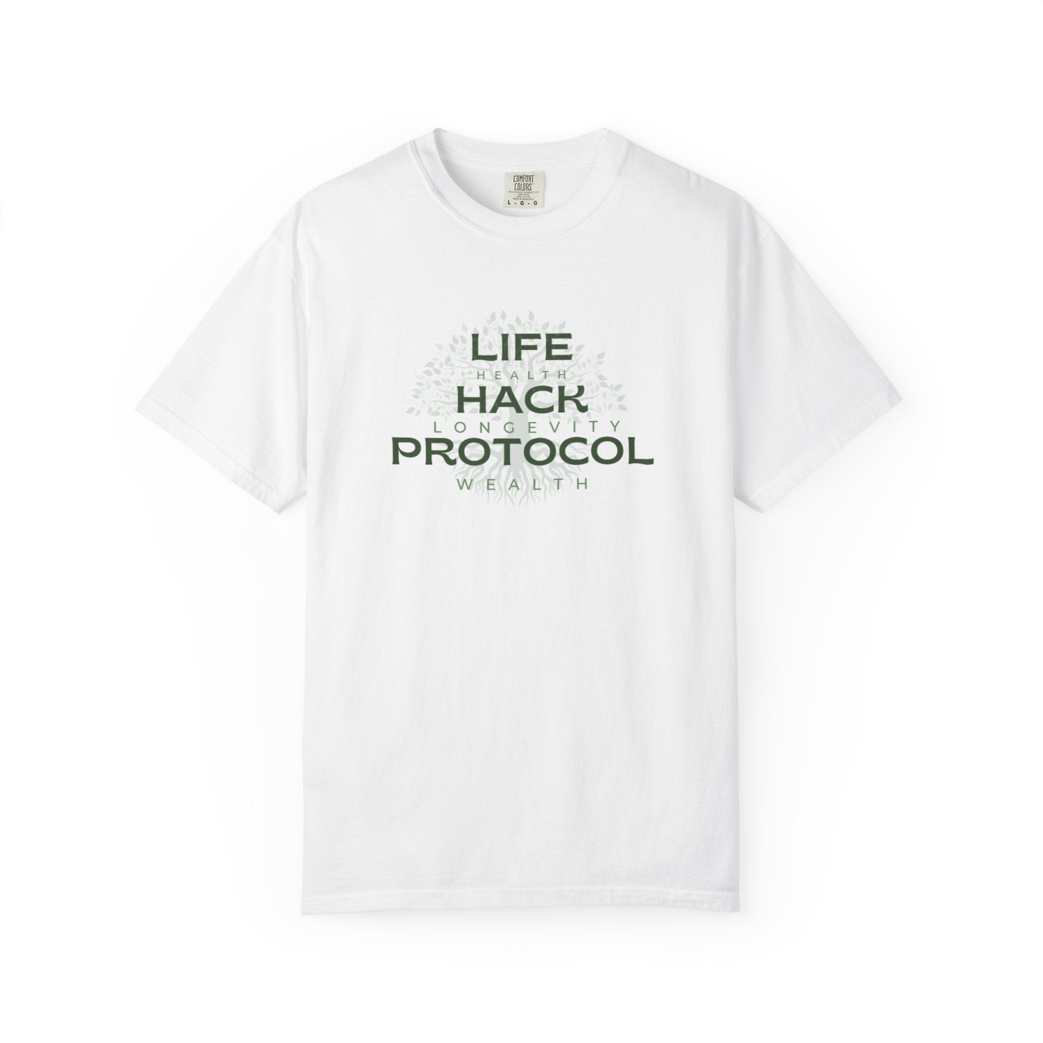 Life Hack Protocol T-Shirt Brain Optimization for Long Life, Health, and Wealth.
