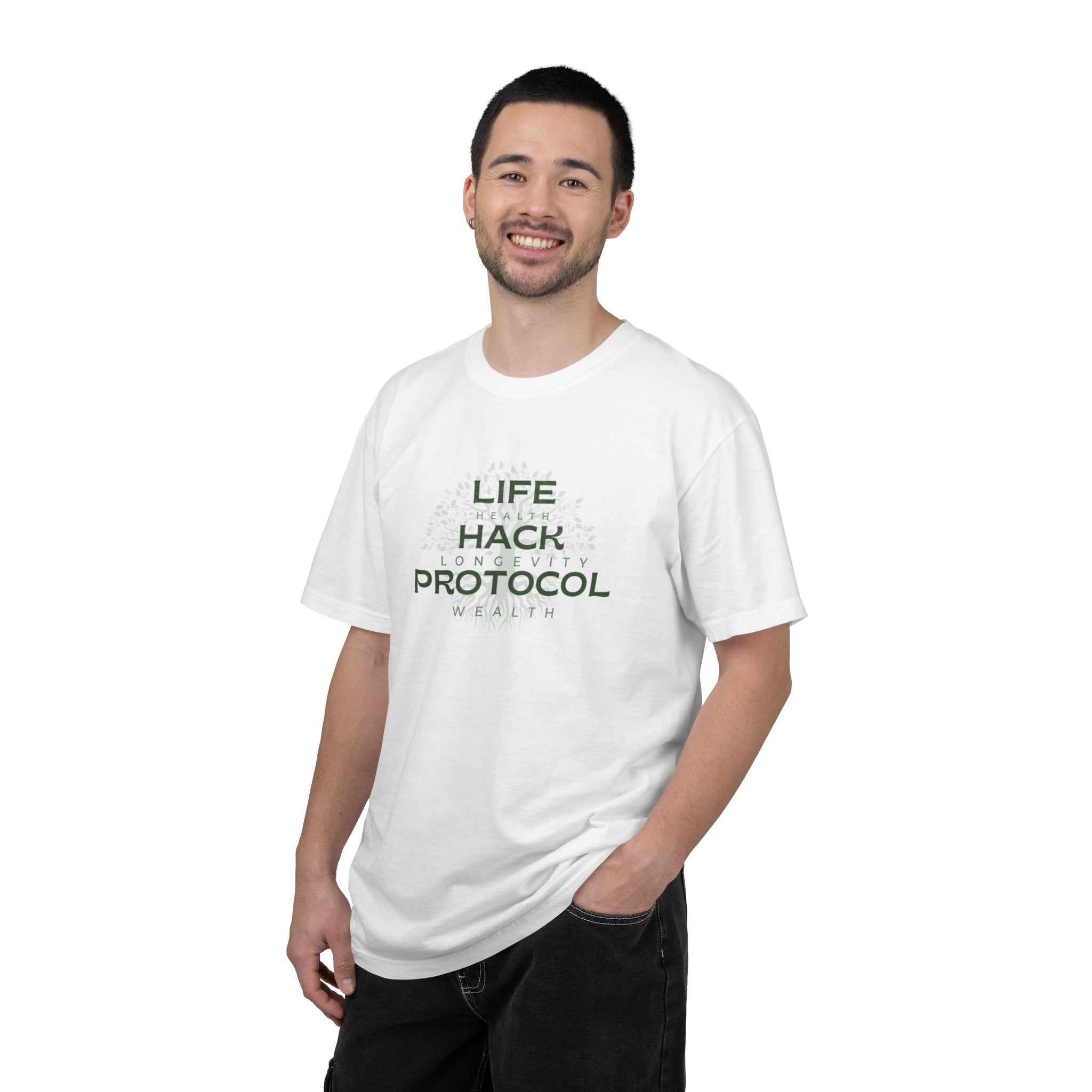 Life Hack Protocol T-Shirt Brain Optimization for Long Life, Health, and Wealth.