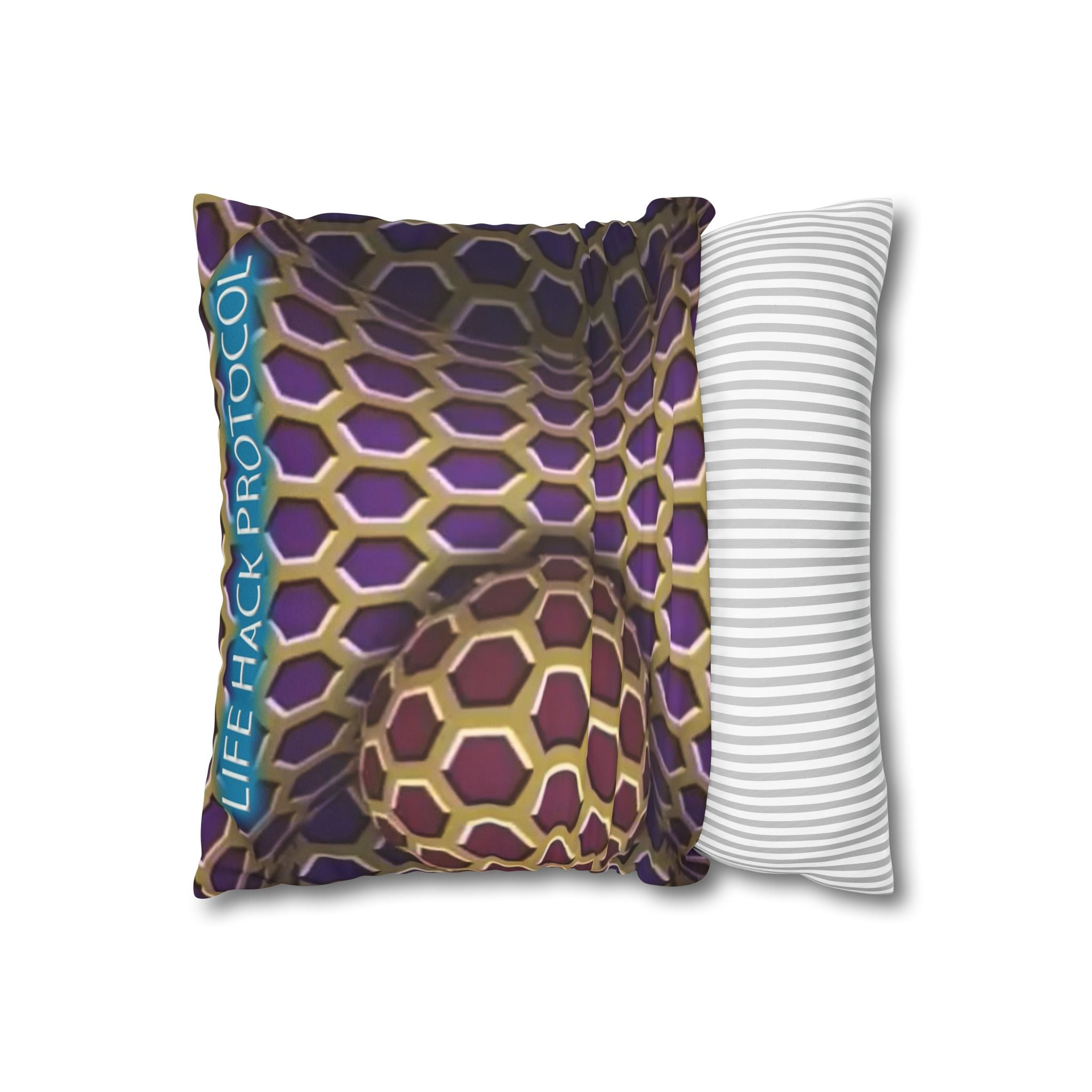 Happy Pillow Faux Suede Square Pillowcase