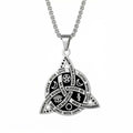 KISSFOO Stainless Steel Norse Rune Celtic Knot Necklace Protective Accessories for Men Women