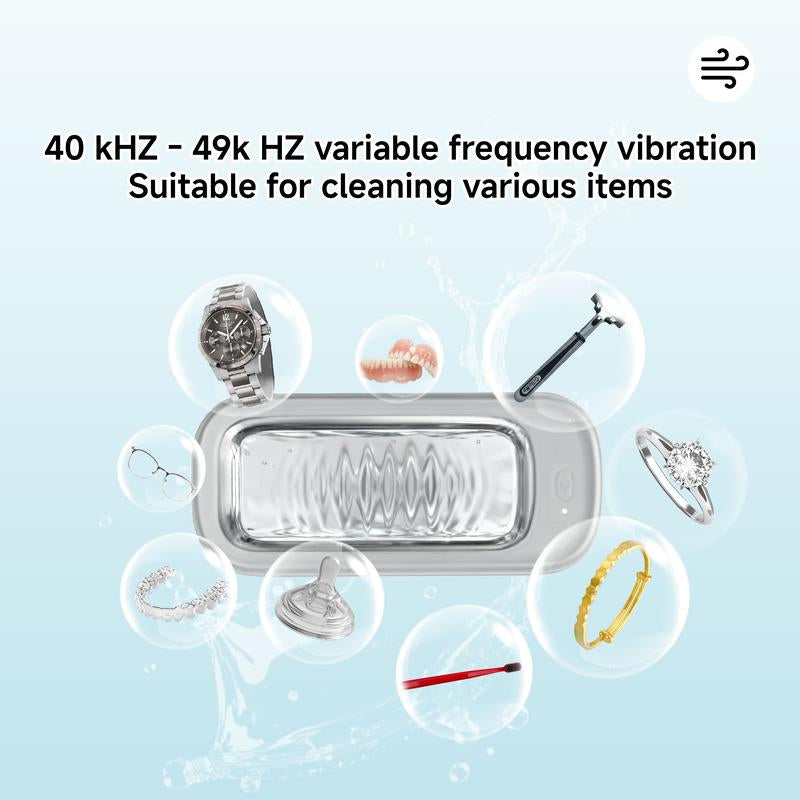 MasterAkoh Ultrasonic Cleaner - Professional 42K-49KHz with 10Oz Stainless Steel Tank & 3-Minute Timer for Sparkling Clean Jewelry, Eyeglasses, Watches & More