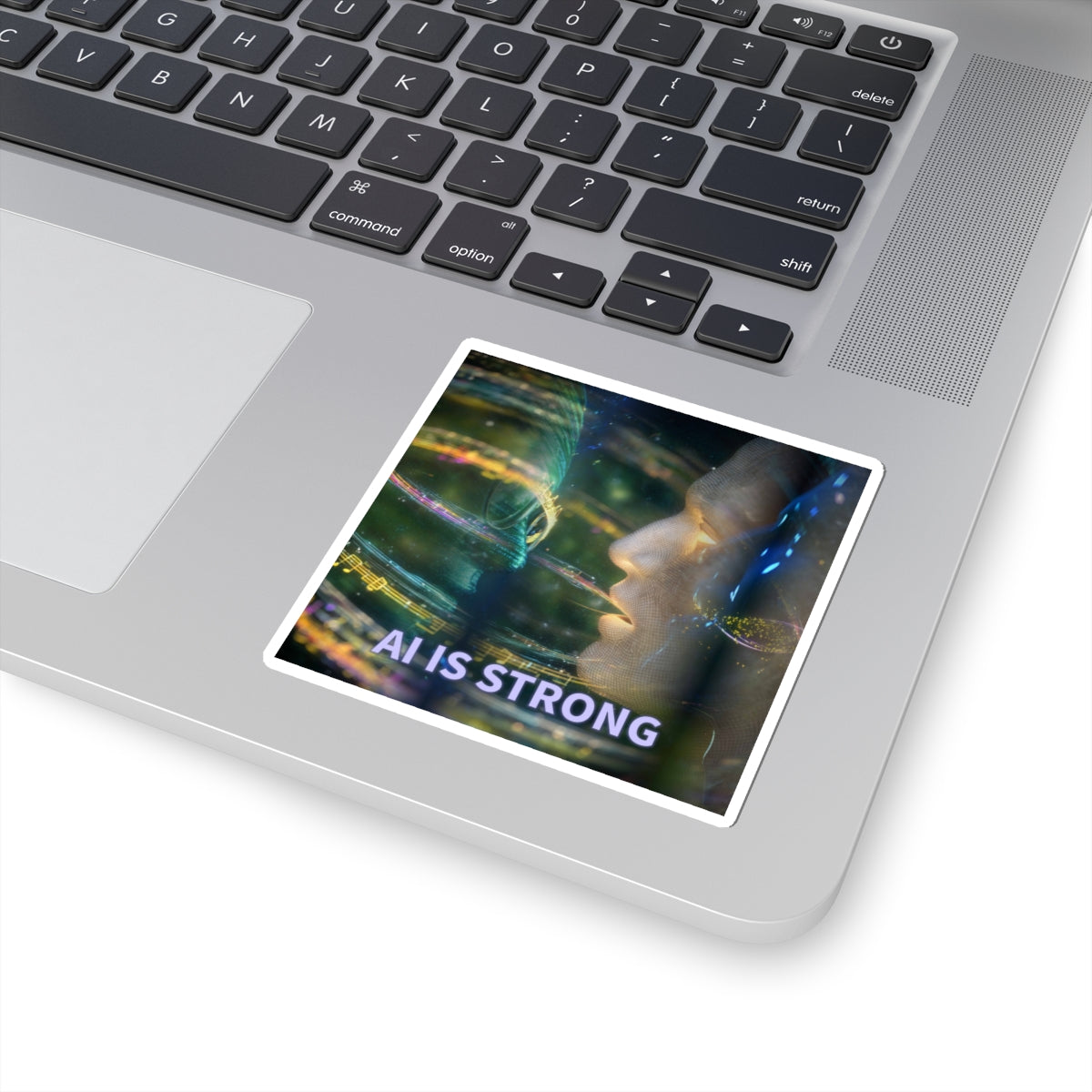 AI IS STRONG - Cover Art Sticker - Infinity Music Vinyl-Style Kiss-Cut Sticker
