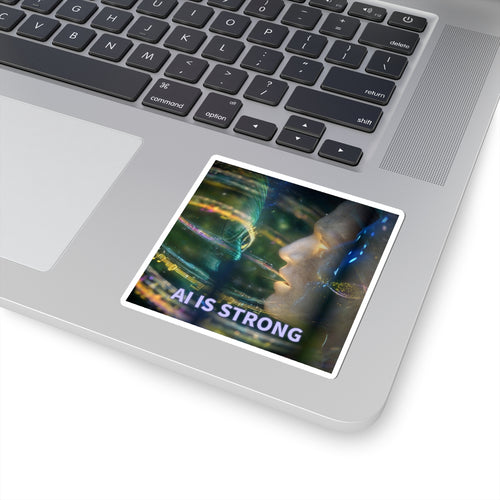 AI IS STRONG - Cover Art Sticker - Infinity Music Vinyl-Style Kiss-Cut Sticker