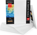 Unleash Your Creativity with Our Premium 14-Pack of 12x12 Inch Cotton Canvas Boards - Perfect for Acrylic and Oil Painting!