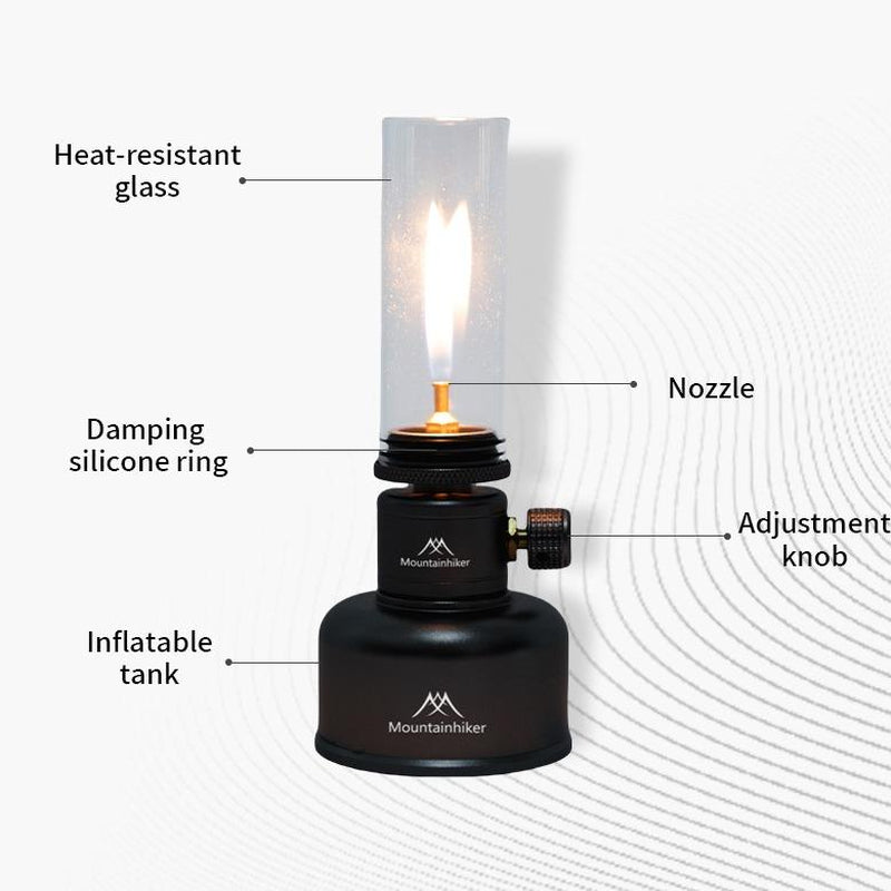 Vintage Outdoor Camping Ambient Light Set, Creative Modular Gas Lantern for Desktop and Bedside Decoration