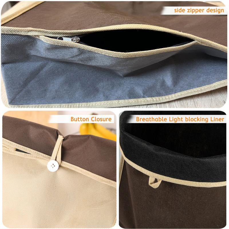 Potato & Onion Storage Bags with Side Zipper, Breathable Light-Blocking Veggie Organizer for Pantry, Keeps Vegetables Fresh Longer