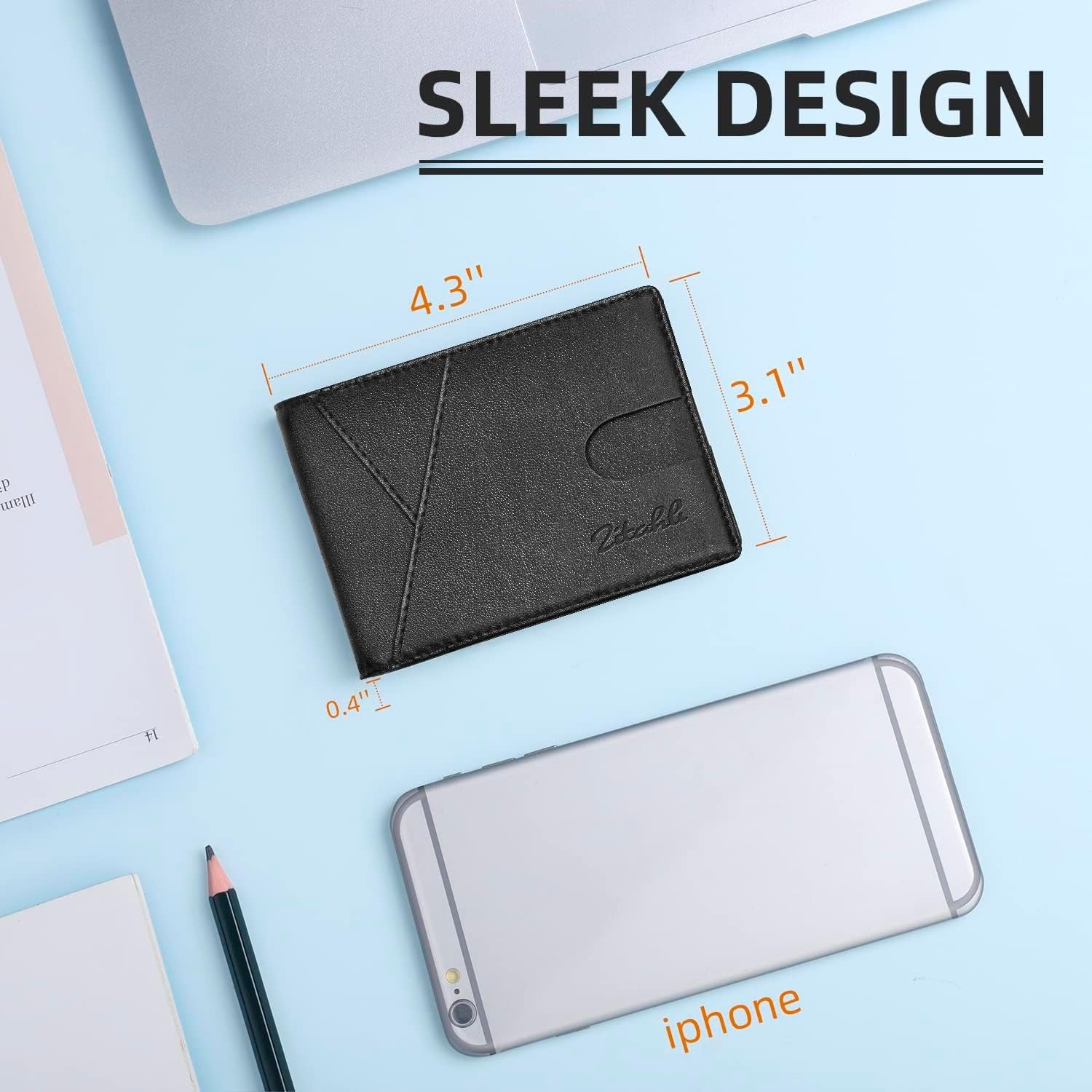 Bifold Wallets for Men - Slim RFID Leather Credit Card Holder for 6-11 Cards, Minimalist Thin Wallet with ID Window & Cash Slot,Front Pockt Carteras Para Hombres, Birthday Gifts for Men | Slim, RFID Blocking, Premium, Front Pocket, Gift Box, Leather Card Holder